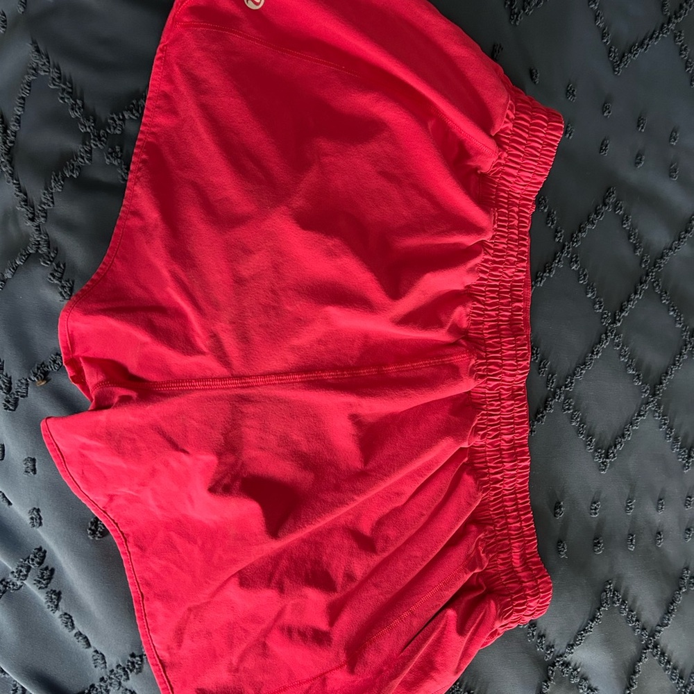 Lululemon Red Hotty Hot High Rise Athletic Shorts